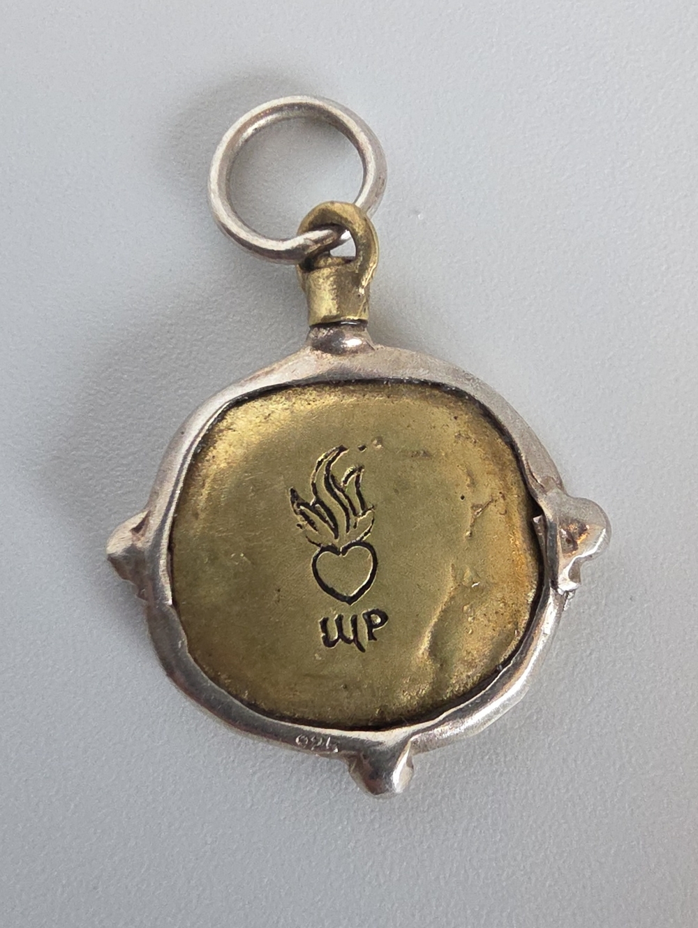 Waxing Poetic Sterling Silver Brass Voyager Insignia Charm "H" Monogram Initial - Picture 2 of 4